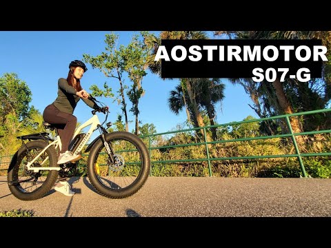 AOSTIRMOTOR Commuter Step Thru Fat Tire eBike S07-G | Assembly & Ride | $350 OFF Discount