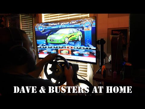 Playing Teknoparrot Arcade Games on a Direct Drive Wheel! Dave & Busters at HOME!